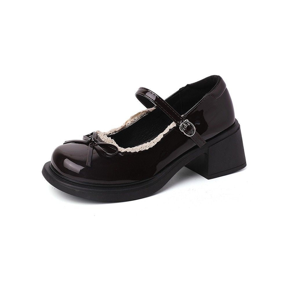 Damen Elegante Lackpumps mit verspieltem Schleifen-Detail und bequemer Sohle R&B