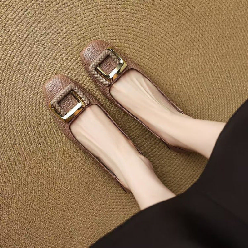 Damen Ballerinas mit eleganter Schnallenverzierung und komfortablem Fußbett R&B