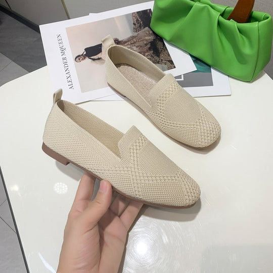 Damen Slip-On Mokassins aus atmungsaktivem Netzmaterial R&B