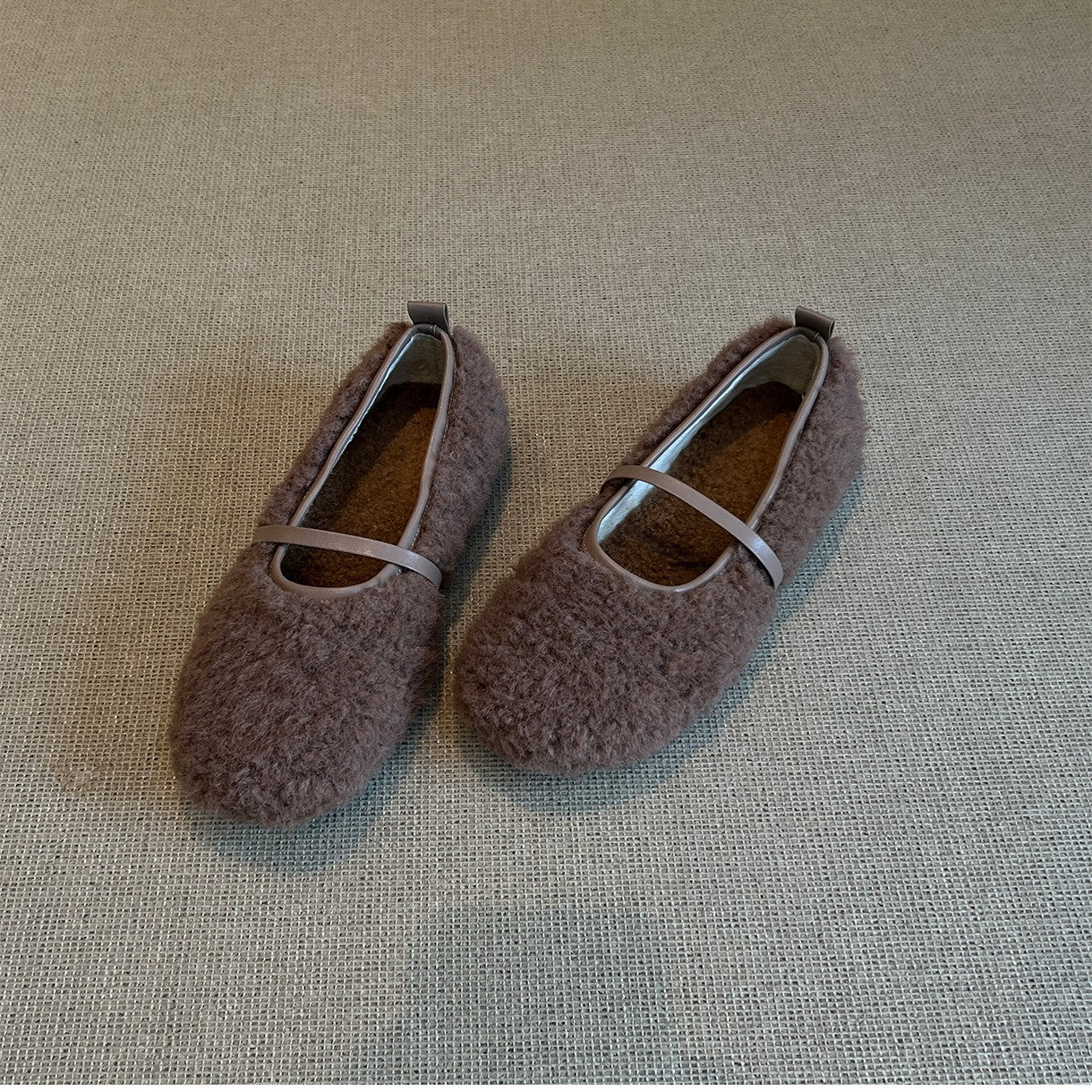 Damen Fleece Ballerinas R&B