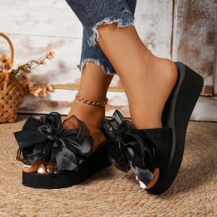 Damen Glamouröse Schaum-Sandalen mit auffälligem Schleifen-Design R&B