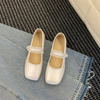 Damen elegante Mary Jane Schuhe mit modischen Riemchen und bequemer Sohle R&B