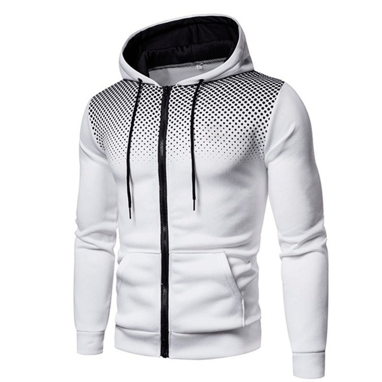 Herren sportliche Kapuzenjacke mit atmungsaktiven Einsätzen R&B