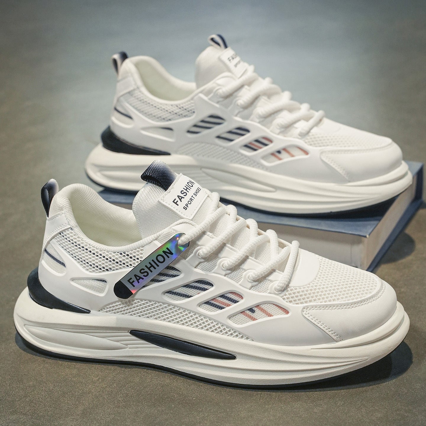 Damen Sportliche Lauf-Sneaker mit atmungsaktiver Mesh-Oberfläche und stoßdämpfendem Sohlenprofil