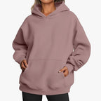 Damen lässiger Oversized Hoodie mit Kängurutasche R&B