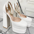 Damen Plateau-High Heel Sandalen mit eleganter Riemchenverzierung R&B