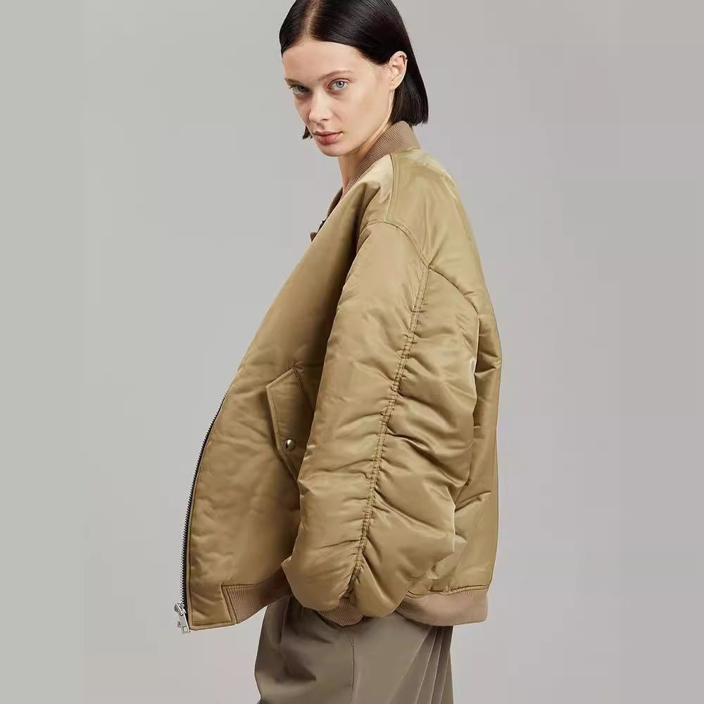 Damen Oversize-Pufferjacke R&B