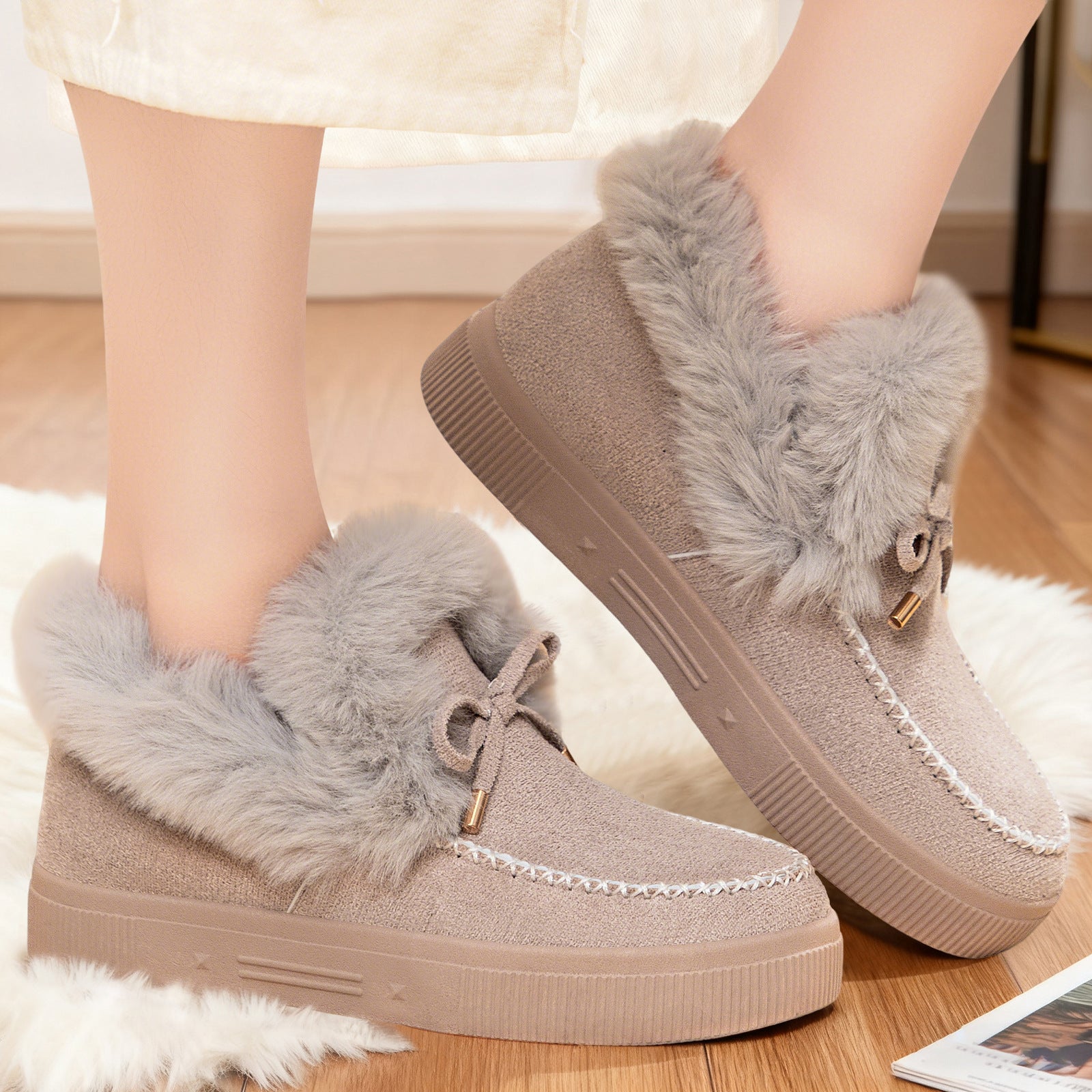 Damen Elegante und bequeme Sneaker mit kuscheligem Innenfutter R&B
