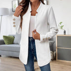 Damen Moderne Blazerjacke mit strukturiertem Design und eleganten Knopfdetails R&B