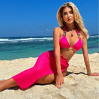 Damen Bikini-Set mit verzierten Trägern R&B