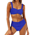 Damen Hochgeschnittener Bikini mit Raffung R&B