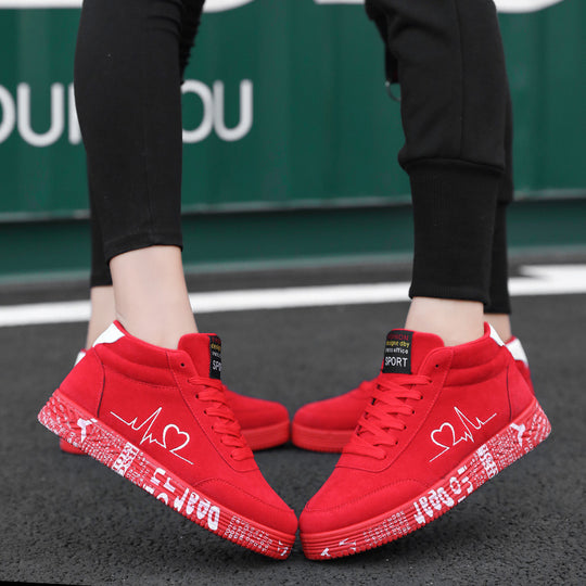 Damen Modische High-Top Sneakers mit einzigartigem Design und rutschfester Sohle R&B