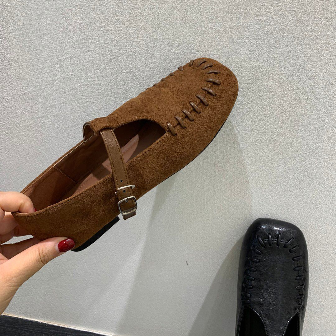 Damen Mokassins mit dekorativen Stichen und verstellbarem Riemchen R&B