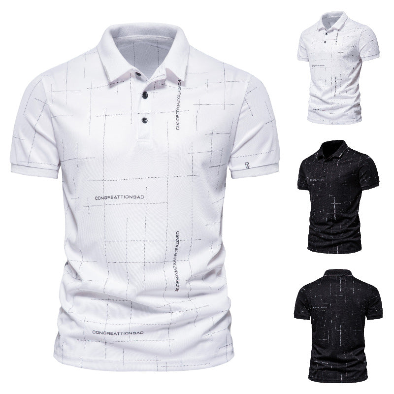 Herren Polohemd mit modernem Schnitt und grafischem Muster
