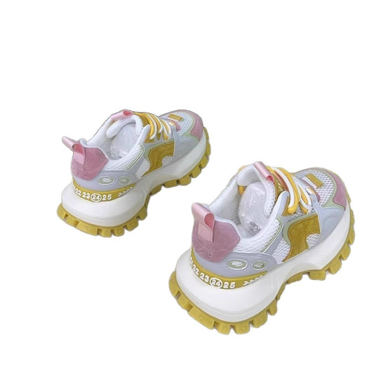 Damen Chunky Sneakers mit atmungsaktiver Mesh-Oberfläche und rutschfester Profilsohle R&B