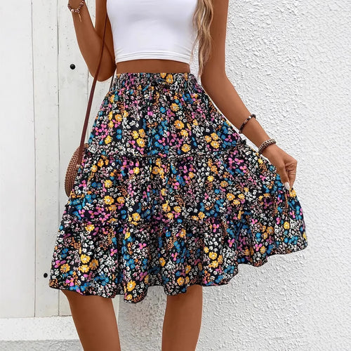 Damen Verspieltes Crop-Top und Maxirock Set R&B