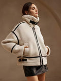 Damen Steppjacke mit hohem Kragen und Taschen R&B