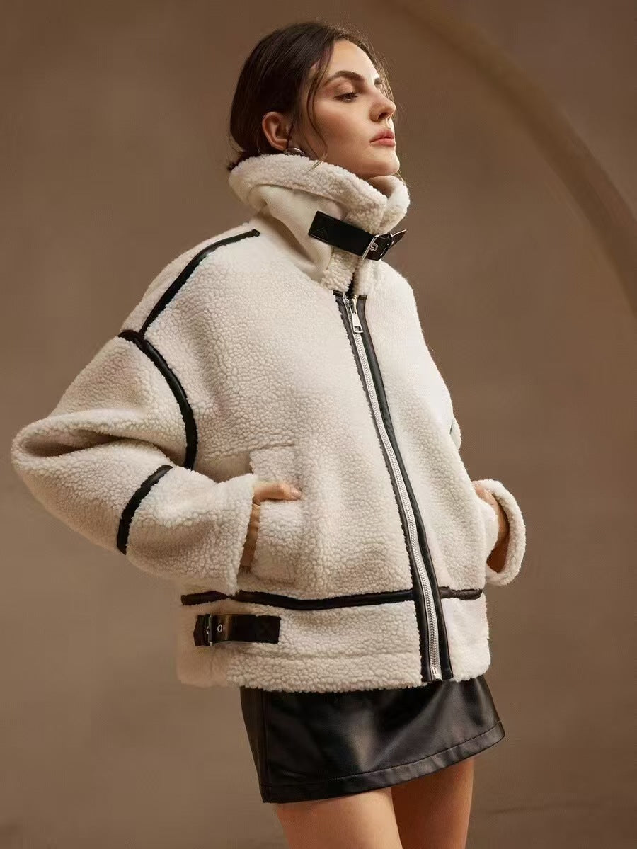 Damen Steppjacke mit hohem Kragen und Taschen R&B