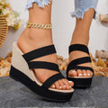 Damen Wedge-Sandalen mit flexiblem Riemendesign und komfortablem Fußbett R&B