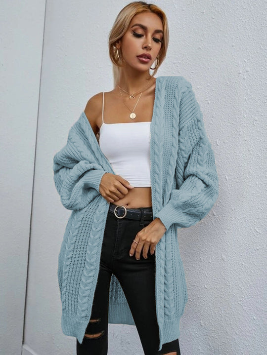 Damen Grobstrick-Kimono-Cardigan mit hochwertiger Rippstruktur R&B