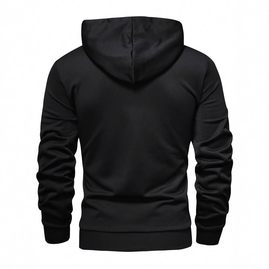 Herren Hoodie mit innovativem Kragen und praktischer Taschenlösung