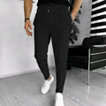 Herren elegante Freizeithose mit elastischem Bund und seitlichen Taschen R&B