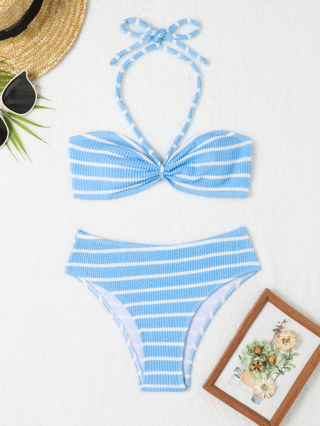 Damen Bandeau Bikini mit raffiniertem Knoten R&B