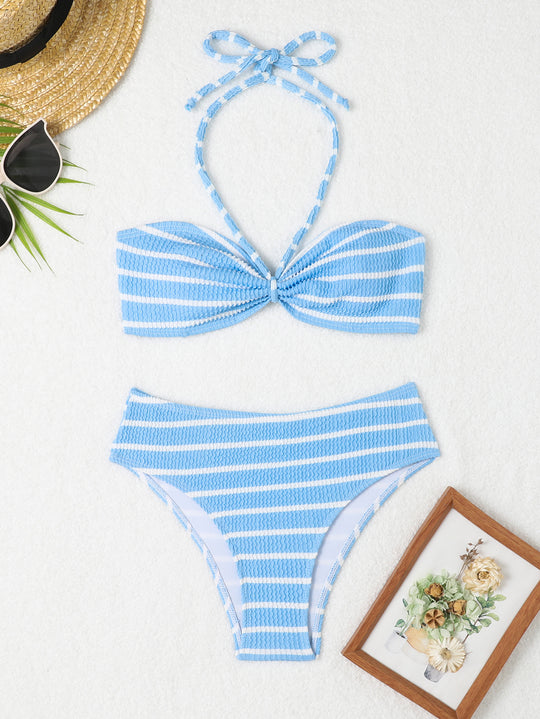 Damen Bandeau Bikini mit raffiniertem Knoten R&B