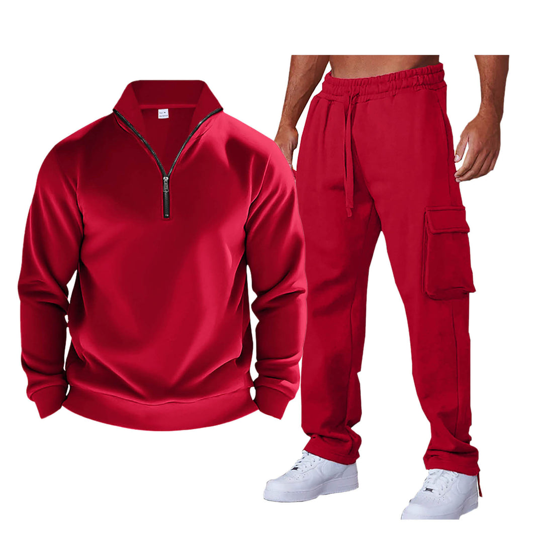 Herren Sportanzug mit praktischer Zip-Kragen und seitlichen Eingrifftaschen R&B