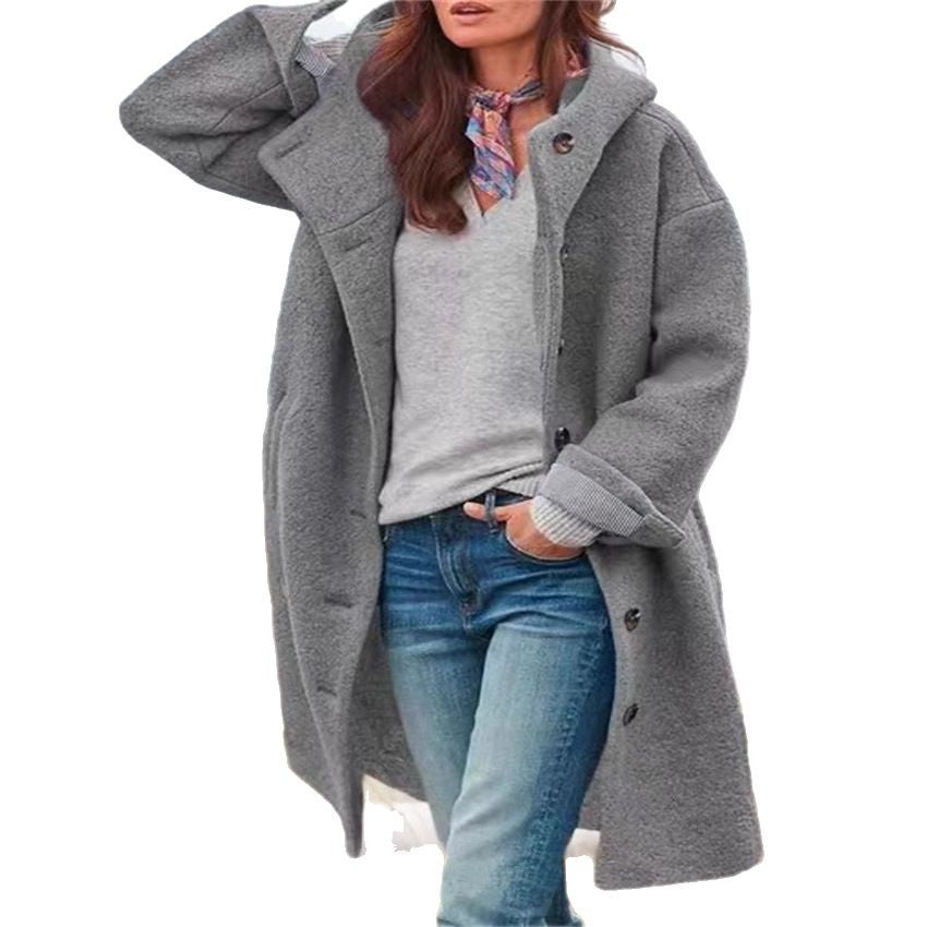 Damen oversized Freizeitmantel mit modischem Schnitt R&B
