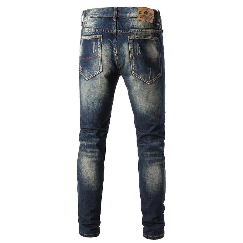 Herren Skinny Fit Jeans im Destroyed-Look R&B