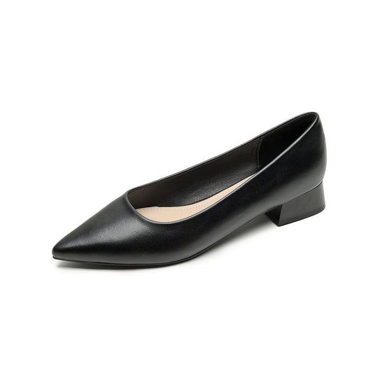 Damen elegante Pumps mit spitzem Zehenbereich und komfortablem Blockabsatz R&B