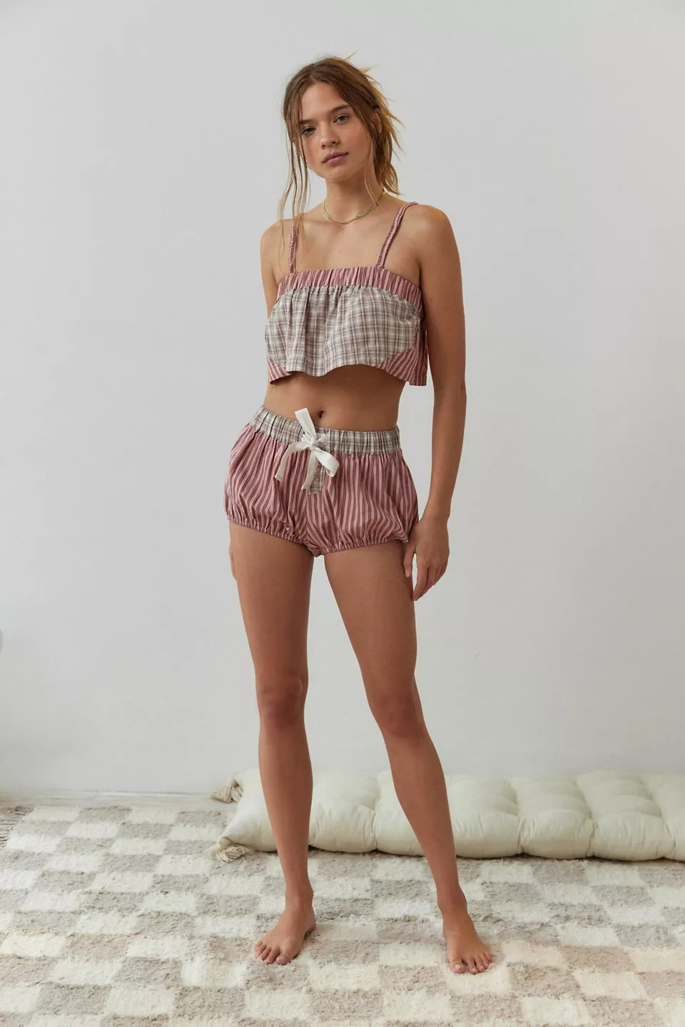 Damen gestreiftes Loungewear-Set R&B