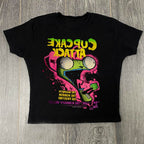Damen T-Shirt mit kreativem Cupcake-Motiv und modernem Druck R&B