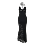 Damen Elegantes Maxikleid mit raffinierten Spitzenakzenten R&B