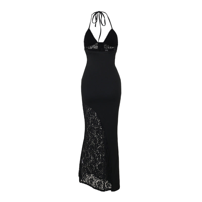 Damen Elegantes Maxikleid mit raffinierten Spitzenakzenten R&B