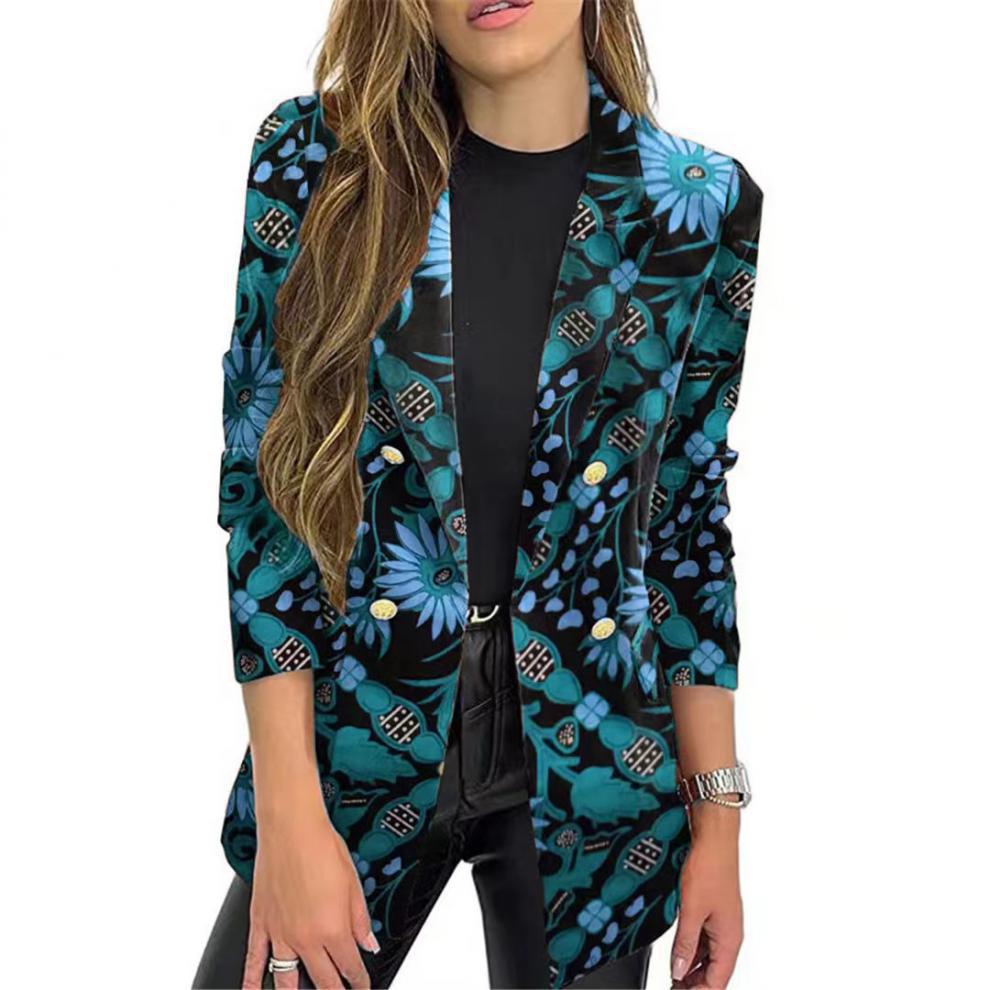 Damen Eleganter Blazer mit floralem Muster R&B