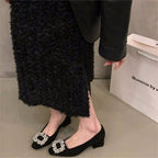Damen elegante Flachschuhe mit funkelndem Strassbesatz R&B