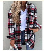 Damen Karierte Overshirtjacke R&B
