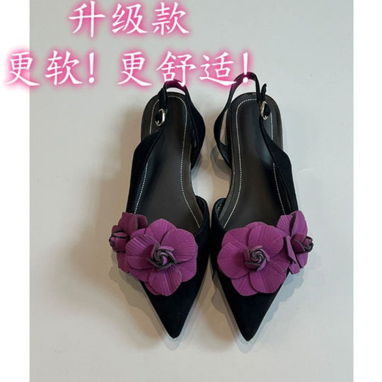 Damen Slingback Ballerinas mit floralem Design R&B