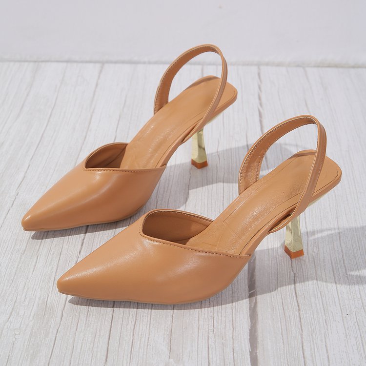 Damen Slingback-Pumps aus edlem Leder mit hohem Glanz R&B