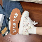 Damen Sneakers mit atmungsaktivem Obermaterial und modischem Muster