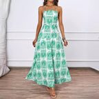 Damen Maxikleid mit raffiniertem Design und luftigen Trägern R&B
