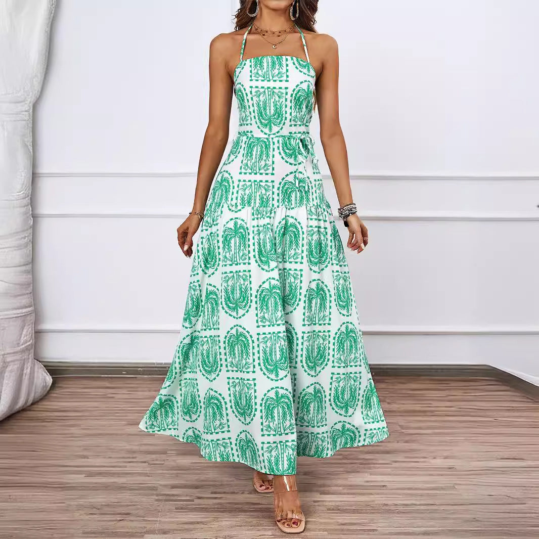 Damen Maxikleid mit raffiniertem Design und luftigen Trägern R&B