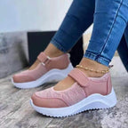 Damen Sneakers mit verstellbarem Klettverschluss und atmungsaktiver Mesh-Oberfläche R&B