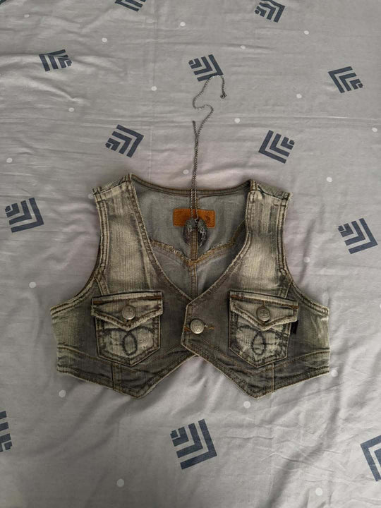 Damen Jeansweste mit Taschen R&B