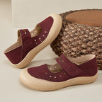 Damen Komfortable Clogs mit floralem Design und praktischen Klettverschluss R&B