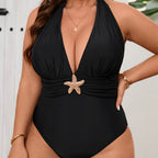 Damen elegantes Strandkleid mit transparentem Überwurf R&B