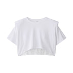 Damen Crop-T-Shirt mit eleganter Spitzenunterlage R&B
