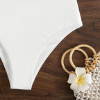 Damen Bandeau-Bikini mit verstellbarem Höschen und raffiniertem Design R&B